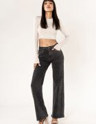 Nina Carter Blugi de Dama Evazati cu Talie Inalta si Tinte P628-92 M8