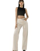 Nina Carter Pantaloni crem Evazati J251-25 M9