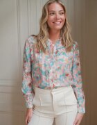 SOFILINE Camasa dama turcoaz cu imprimeu floral ASD93128 M8