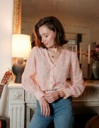 SOFILINE Camasa roz cu print floral si detalii brodate 4819T M9