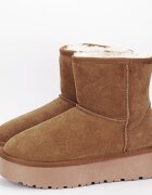 SOFILINE Cizme scurte camel din piele naturala W5825 110