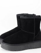 SOFILINE Cizme scurte negre din piele naturala W5825 110
