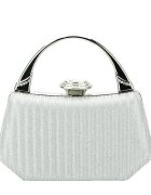 SOFILINE Geanta clutch argintie cu cristale si sclipici 55461 06