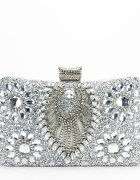 SOFILINE Geanta clutch argintiu cu cristale 2023-15 05