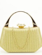 SOFILINE Geanta clutch aurie cu cristale si sclipici 55461 06