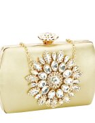 SOFILINE Geanta clutch auriu cu brosa BRS-210 06