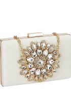 SOFILINE Geanta clutch din catifea bej B18110 05
