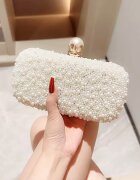SOFILINE Geanta clutch ivoar auriu cu perle 1003 01