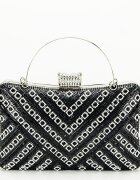 SOFILINE Geanta clutch neagra cu model 3d BYH-87900 06