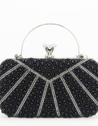 SOFILINE Geanta clutch negru cu perle 1008 05