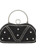 SOFILINE Geanta clutch negru cu perle si pietricele BME-22732 05