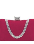 SOFILINE Geanta clutch rosu din catifea 1007 01