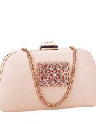 SOFILINE Geanta clutch roz cu brosa LK5672 06