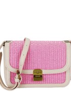 SOFILINE Geanta roz deschis crossbody cu model impletit CM7497 15