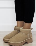 SOFILINE Ghete bej cu platforma din piele naturala JB1999 116