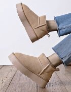 SOFILINE Ghete bej din piele naturala JB1924 118