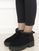 SOFILINE Ghete negre cu platforma din piele naturala JB1999 116