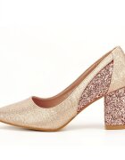SOFILINE PANTOFI CHAMPAGNE CU TOC GROS LIANA 04