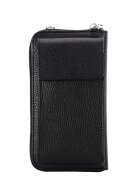 SOFILINE Portofel si port telefon negru din piele naturala 8971 07