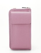 SOFILINE Portofel si port telefon roz plamaniu din piele naturala 8971 07