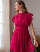 SOFILINE Rochie magenta scurta cu insertii de dantela 3765D M8