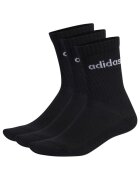 adidas Lenjerie intimă Chaussettes linear crew cushioned noir/blanc