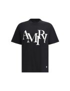 Amiri Îmbracaminte STAGGERED LOGO TEE BLACK