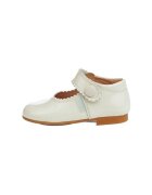 Angelitos Pantofi 1502 MERCEDITAS NACAR CON VELCRO Beige