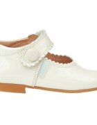 Angelitos Pantofi 1502N MERCEDITAS CHAROL CON VELCRO Beige