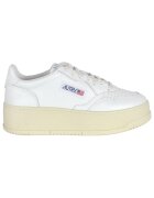 Autry Pantofi Baskets Medalist Platform cuir de vache blanc non traité