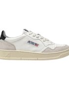 Autry Pantofi Medalist Leather Low White Black Beige (Women's)
