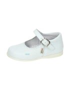 Bambineli Pantofi 457 Merceditas piel con hebilla Blanco