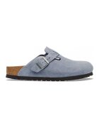 Birkenstock Pantofi Boston Suede Leather Narrow - Stone Blue