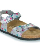 Birkenstock Pantofi Rio AS Kids BF Elec. Metallic SilverDots