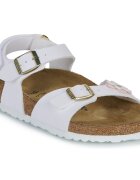 Birkenstock Pantofi Rio AS Kids Flowers BF White