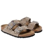 Birkenstock Pantofi Sandales Arizona Rivet en cuir nubuck taupe
