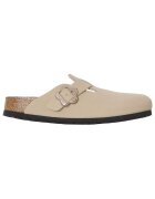 Birkenstock Pantofi Sandales Boston Flower Buckle beige