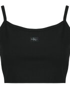 Calvin Klein Jeans Îmbracaminte SL WOVEN LABEL 2X2 BABY RIB CROP