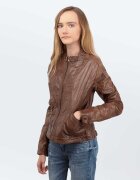 Cameleon Îmbracaminte Wmns Leather Jacket 5214 Tobacco