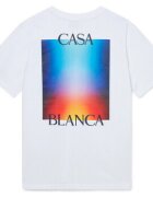 Casablanca Îmbracaminte GRADIENT STACKED LOGO T-SHIRT WHITE