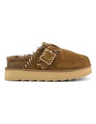Colors of California Pantofi Platform sabot wool stitchings