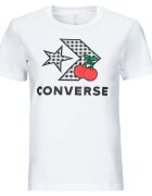 Converse Îmbracaminte CHERRY STAR CHEVRON INFILL TEE WHITE