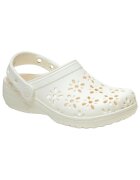 Crocs Pantofi Sabots Classic Floral Cut Out crème