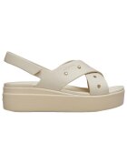 Crocs Pantofi Sandales Brooklyn 4U à brides croisées beige