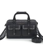 Dr. Martens Genti TOP HANDLE BAG BLACK CLASSIC PULL UP+BRONX SUEDE