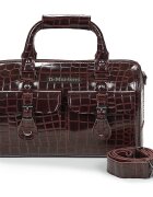 Dr. Martens Genti TOP HANDLE BAG OXBLOOD HIGH SHINE CROC EMBOSS