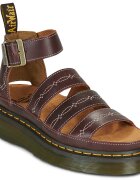 Dr. Martens Pantofi CLARISSA QUAD RODEO 3 STRAP SANDAL DARK BROWN CLASSIC PULL UP