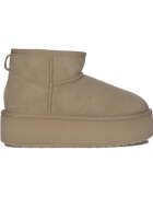 EMU Pantofi botki stinger micro flatform almond