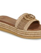 Exé Shoes Pantofi 549-HYDRA-RAFFIA-TAN