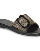 Exé Shoes Pantofi 556-ORO-RAFFIA-BLACK